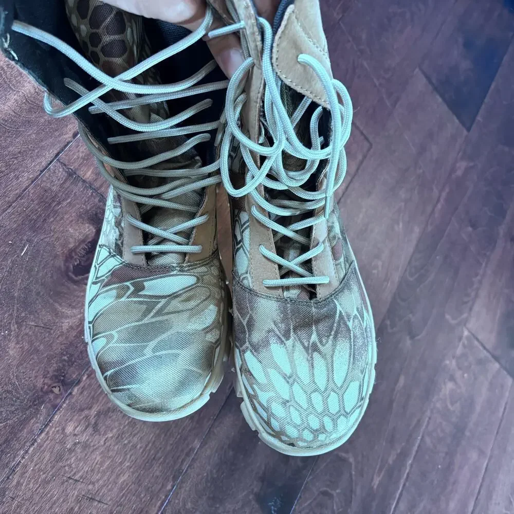 Unbranded Men's Camouflage Durable Outdoor Hiking Military Combat Boots Size 8.5
